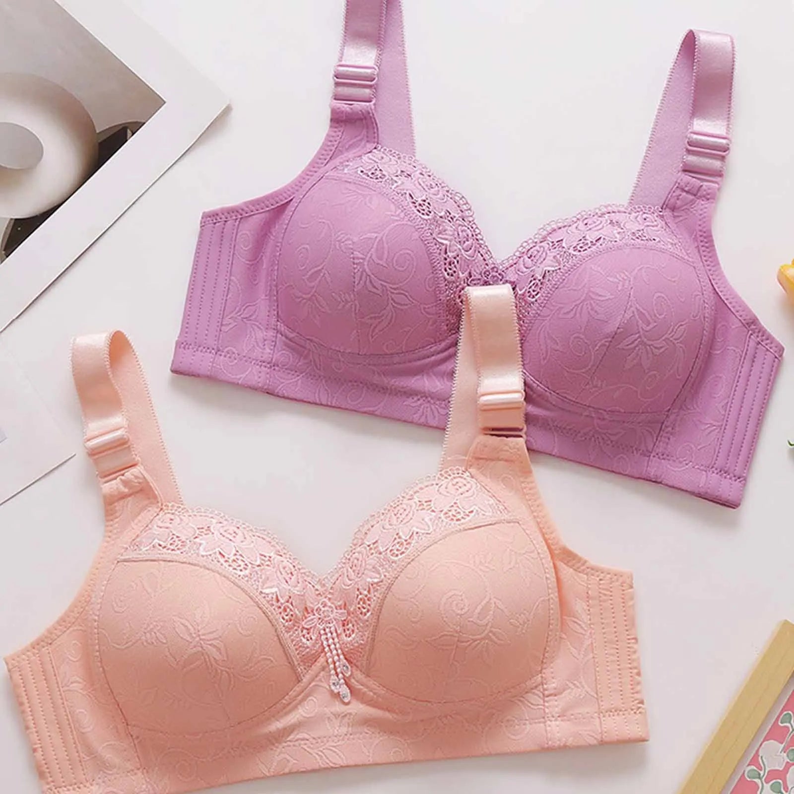 Sexy Lace Seamless Large Size Women's Sports Bra