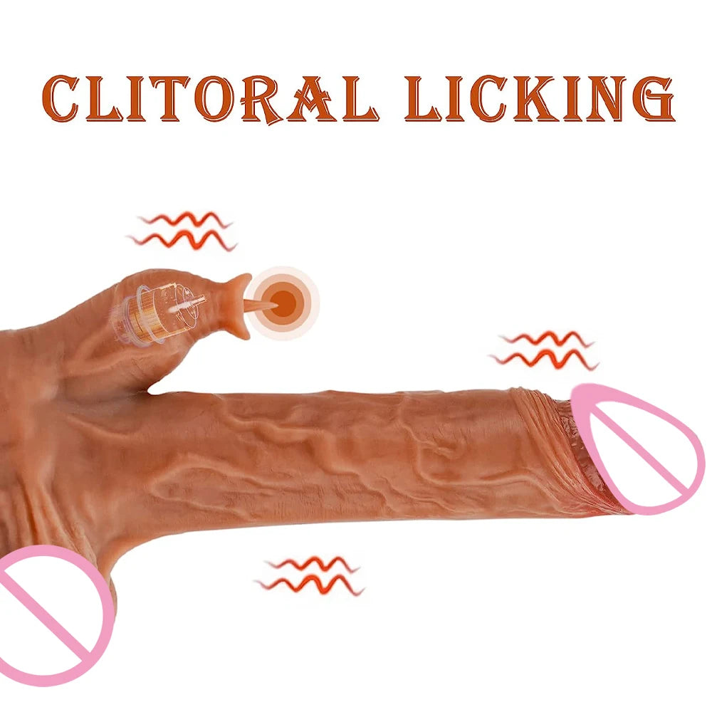 Heating Thrusting dildo Vibrator with Suction Cup