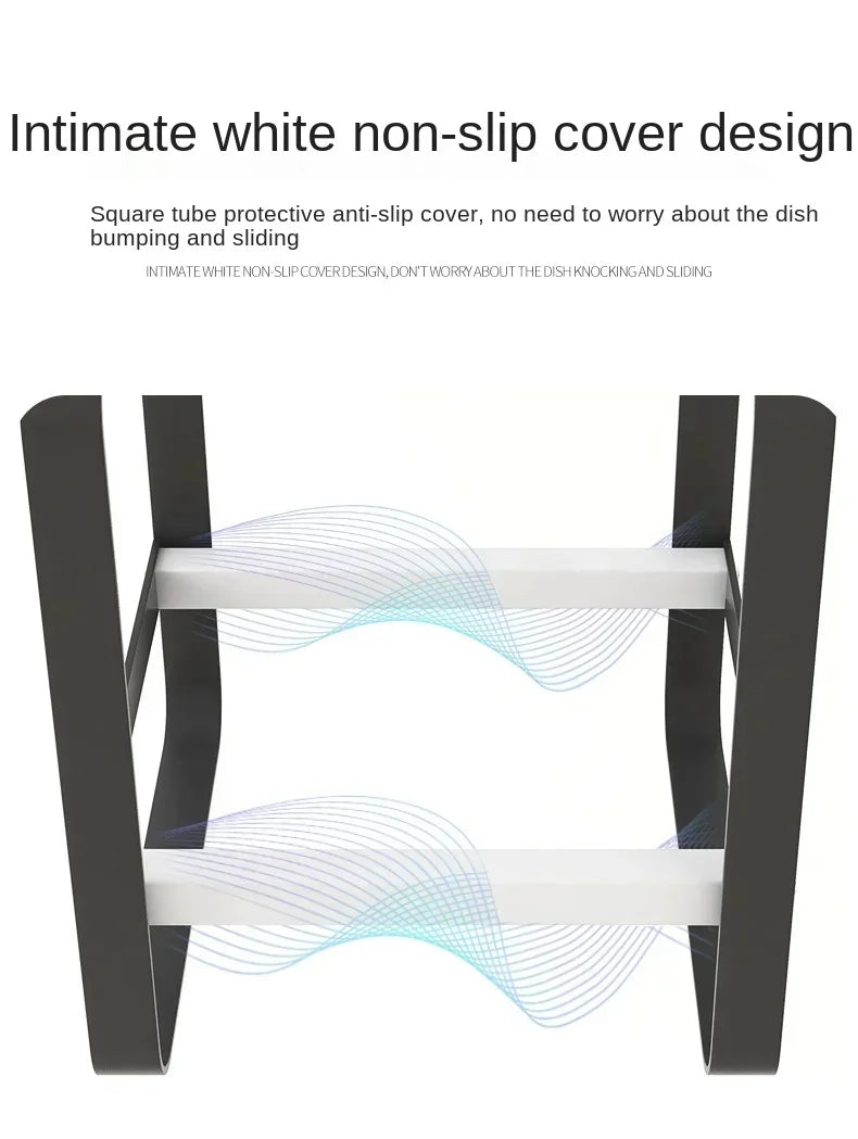 Kitchen Cabinet Plate Organizer - Multi-Function Dish Storage Rack