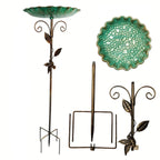 Metal Bird Bath - 5-Prong Base Stake Weatherproof Feeder The Max Mall