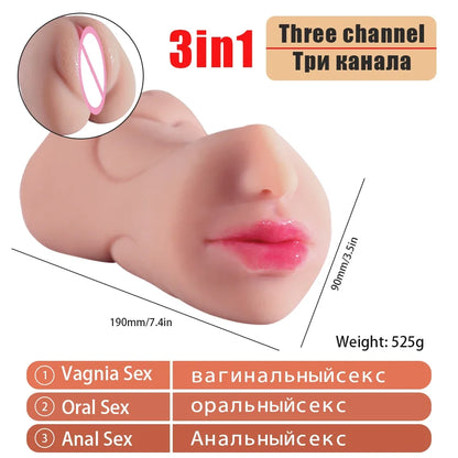 3-in-1 Male Masturbator Cup