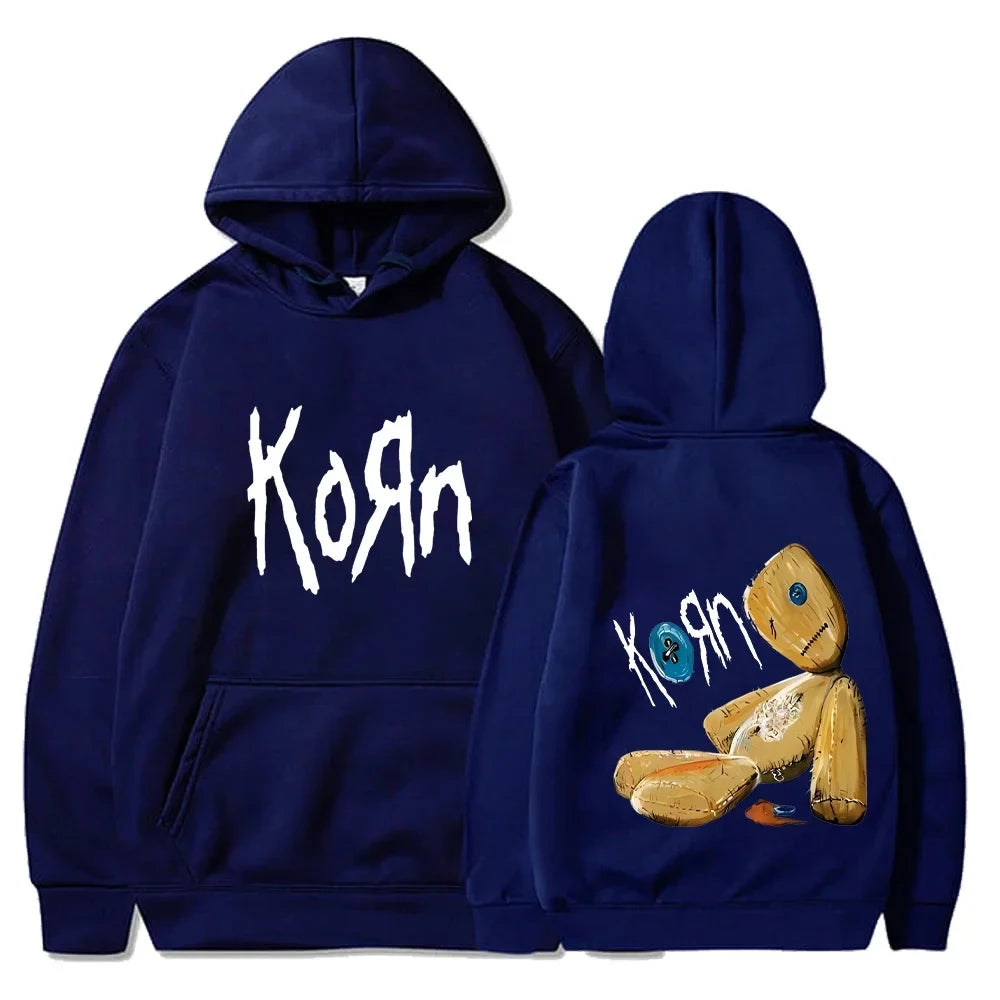 Men's Casual Print Hoodie - Fleece Lined O-Neck Pullover