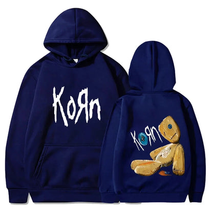 Men's Casual Print Hoodie - Fleece Lined O-Neck Pullover