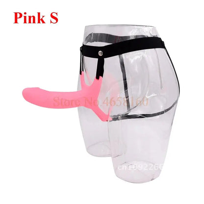 Full Silicone Strappy Hollow Penis Extender Strapon Dildo