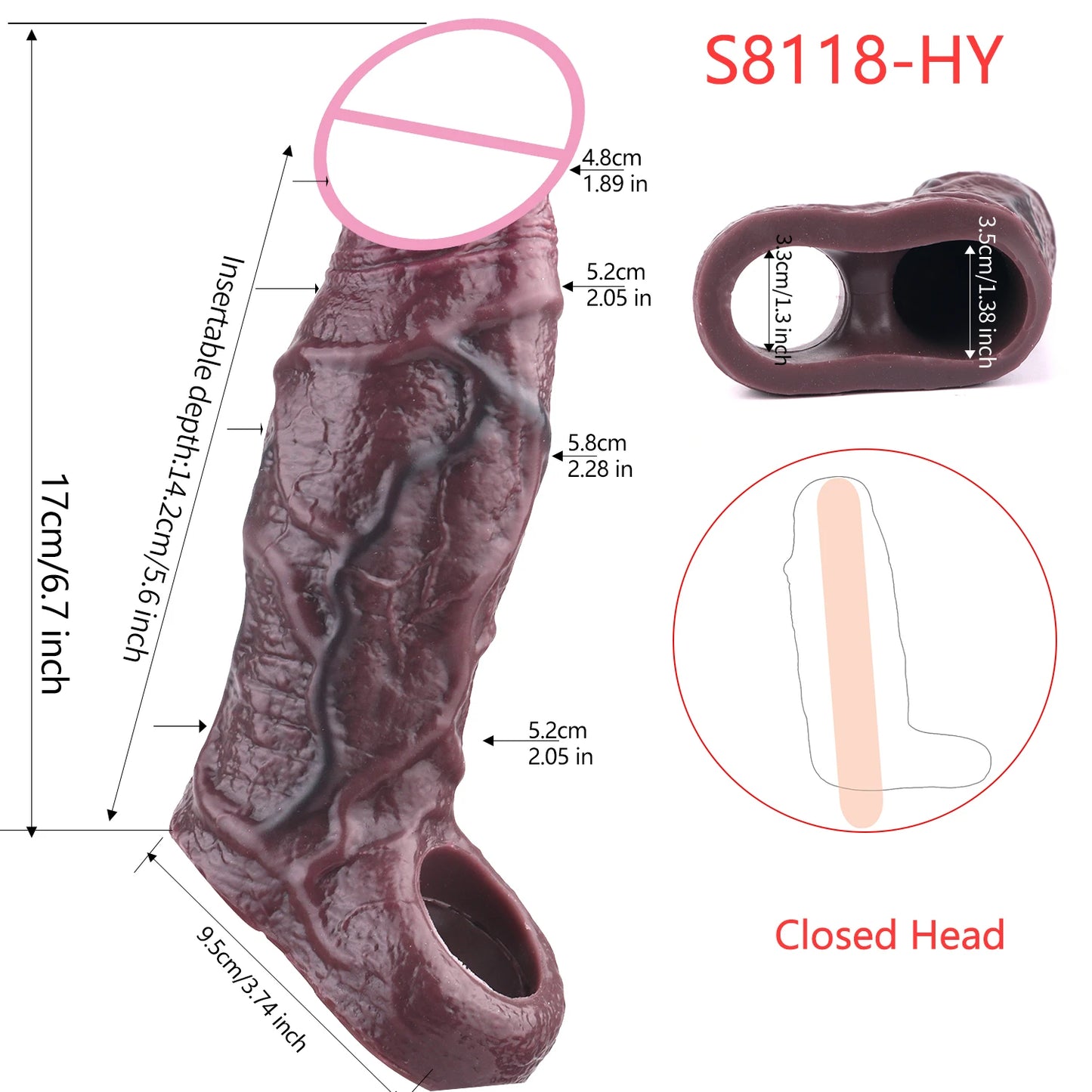 5 Styles Adult Men Penis Sleeve With Anti-drop Silicone Dick Extender