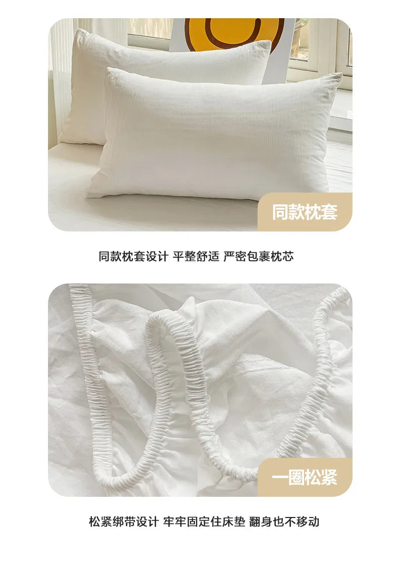 Luxury Washed Cotton Fitted Sheet