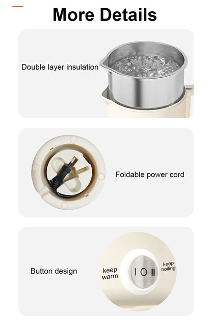 Multifunctional Electric Teapot Stainless Steel Hot Water Boiler Pot