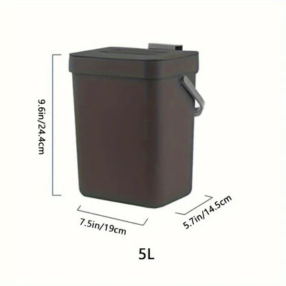 Kitchen Waste Bin Household Countertop Container with Lid for Rubbish Composter