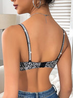 Push-Up Plunge Bra - Animal Print