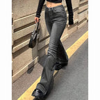 Women's Straight Denim Jeans - Mid Waist Distressed The Max Mall