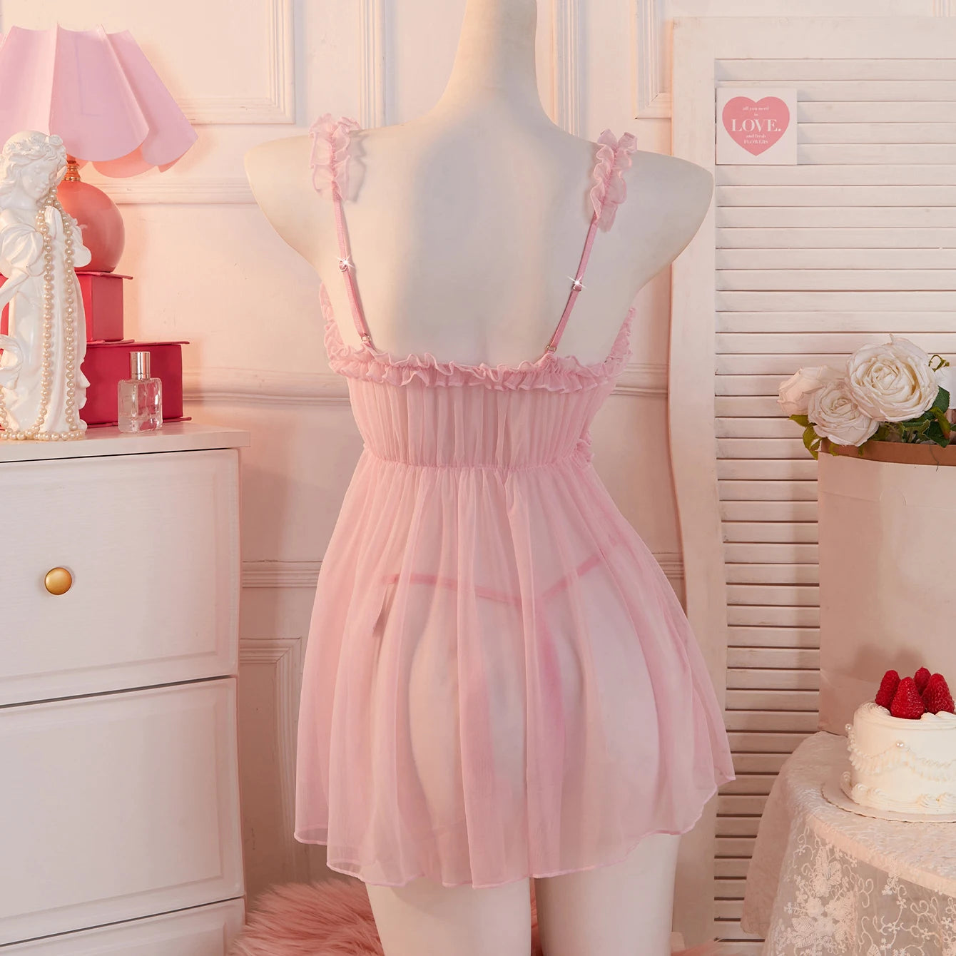 Elegant Lace Babydoll Set