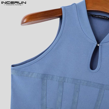 INCERUN Men's Tank Top - Casual Solid
