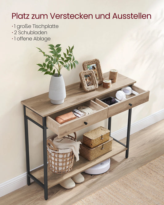 VASAGLE Industrial Console Table