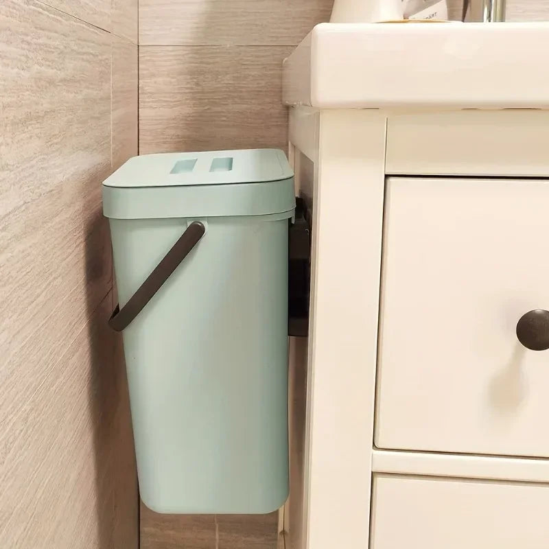 Kitchen Waste Bin Household Countertop Container with Lid for Rubbish Composter