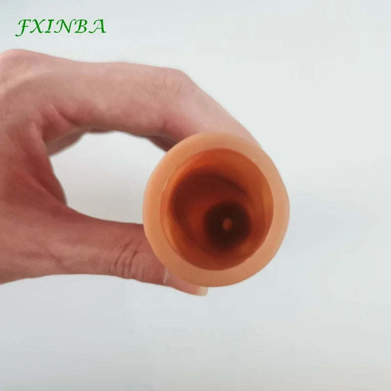 Realistic Penis Sleeve Extender Long Reusable Condom