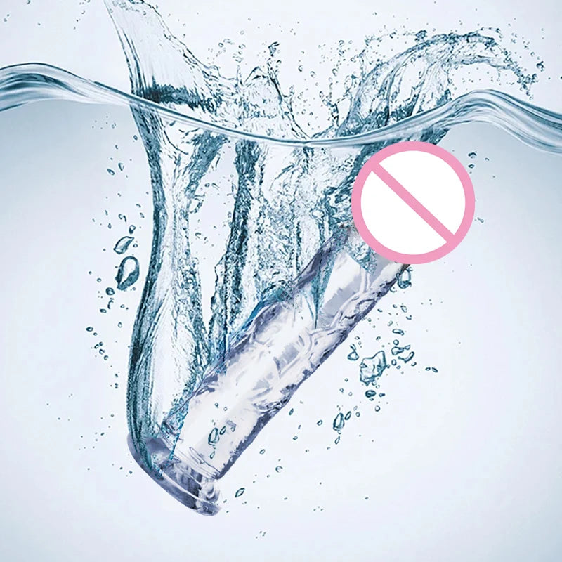 Transparent Soft Jelly Dildo Realistic Fake Dick Penis Suction Cup Dildo Realistic Sex Toys For Lesbian Women Female Masturbator