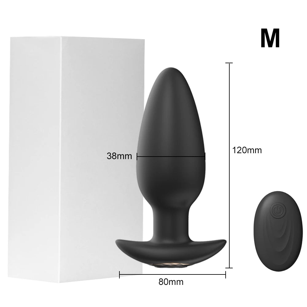 Wireless Remote Control Vibrating Anal Butt Plug Prostate Massager Sex Toys