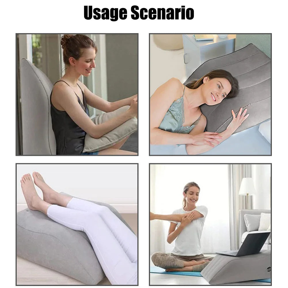 Inflatable Leg Pillow Wedge Pillow Knee Cushion For Travel