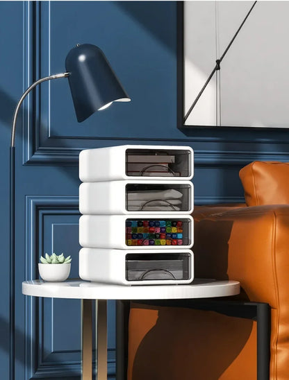 Plastic Box Desktop Organizer Drawer Makeup Storage