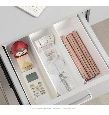 Kitchen cabinets are classified and organized into storage boxes for dishes
