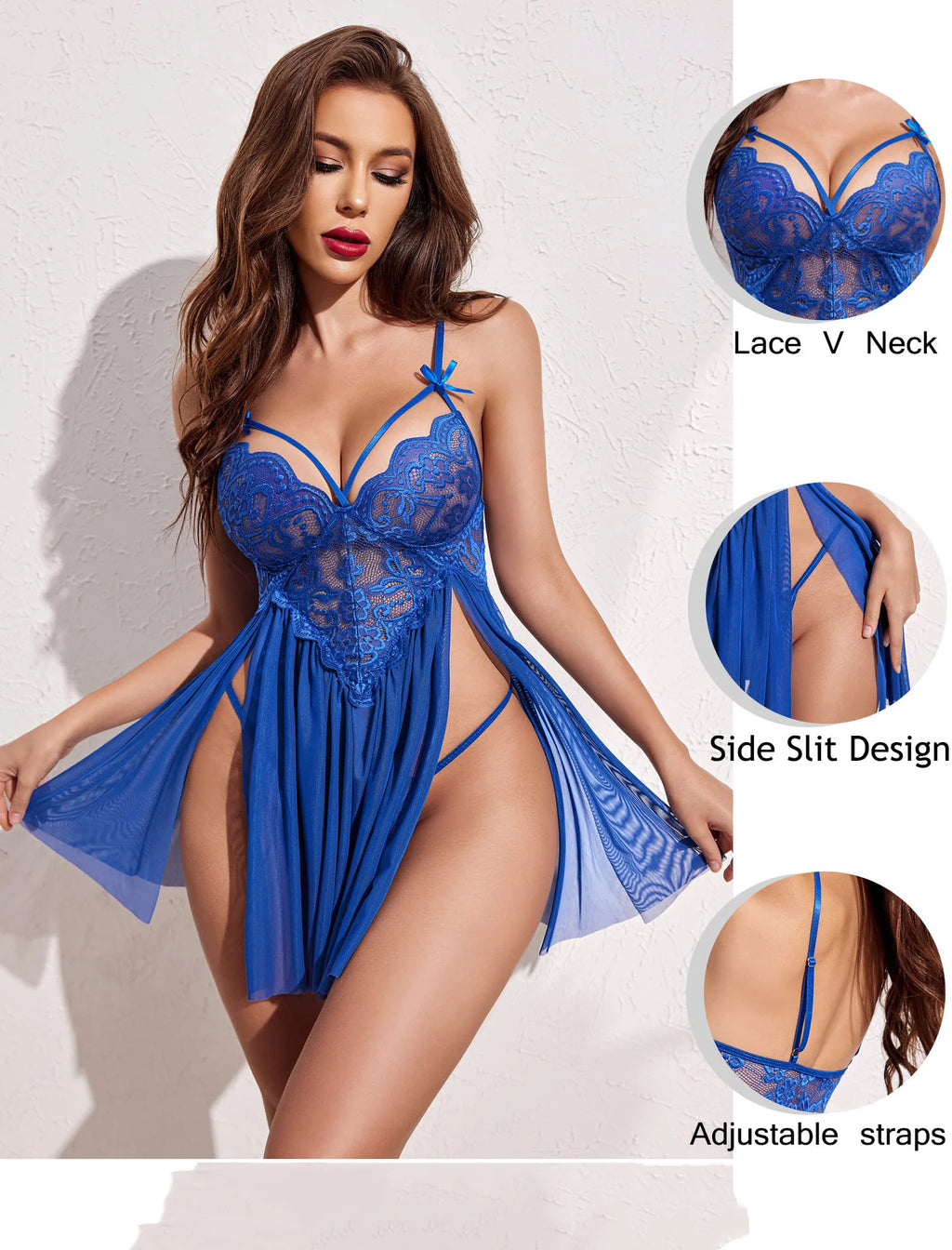 Elegant Lace Babydoll Nightgown