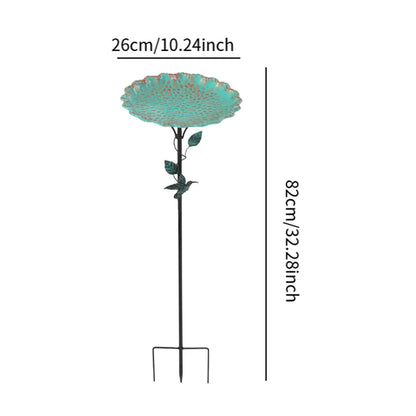 Metal Bird Bath - Vintage 5-Prong Base Iron Pedestal