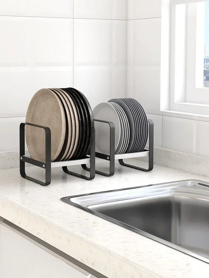 Kitchen Cabinet Plate Organizer - Multi-Function Dish Storage Rack