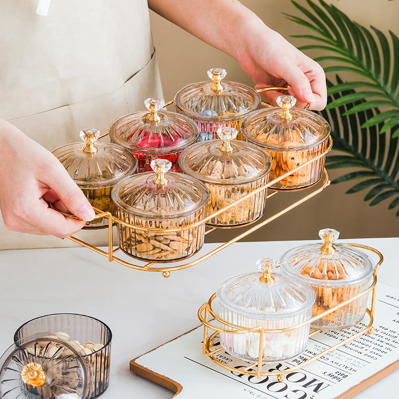 Serving Platter Glasses Bowl With Lid