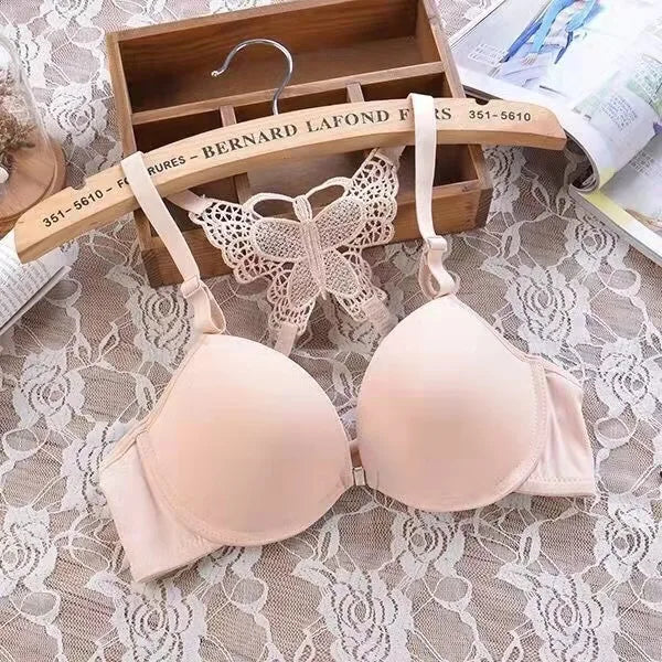 Butterfly Bra Brief Sets Detachable Double Straps Underwear