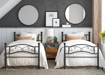VASAGLE Metal Single Bed