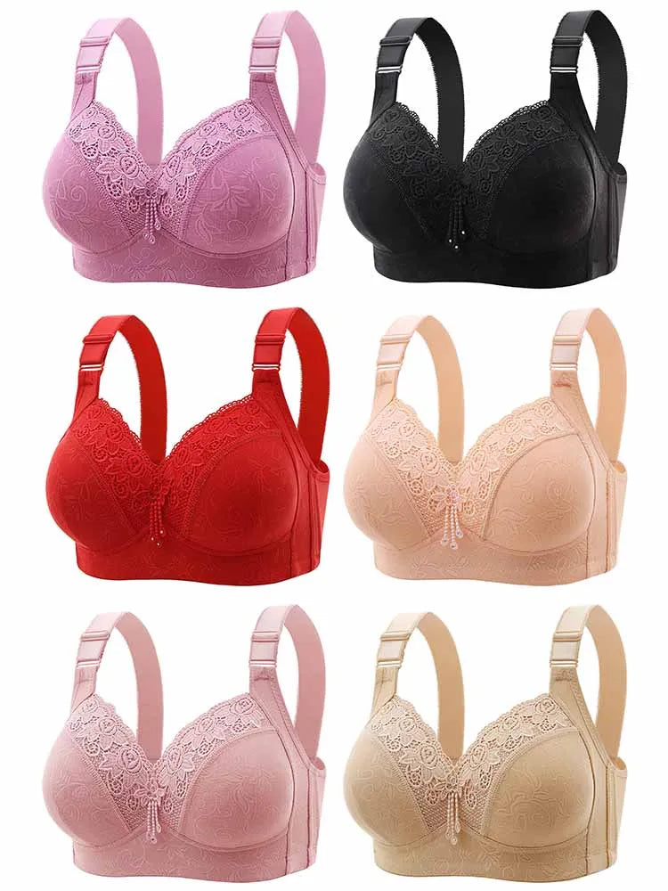 Sexy Lace Seamless Large Size Women's Sports Bra