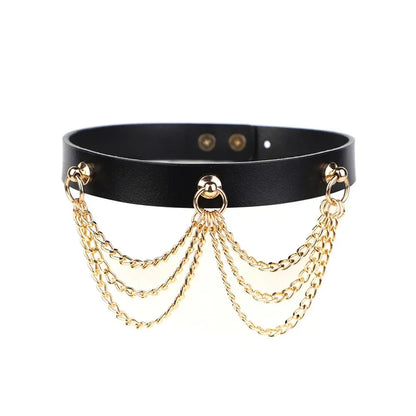 Adult Games Genuine Leather Series Slave Bed Neck Restraint Belt Strap