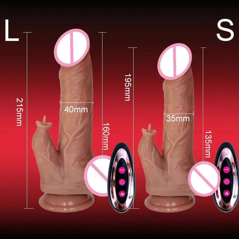 Heating Thrusting dildo Vibrator with Suction Cup