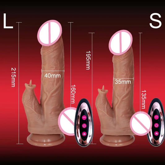Heating Thrusting dildo Vibrator with Suction Cup