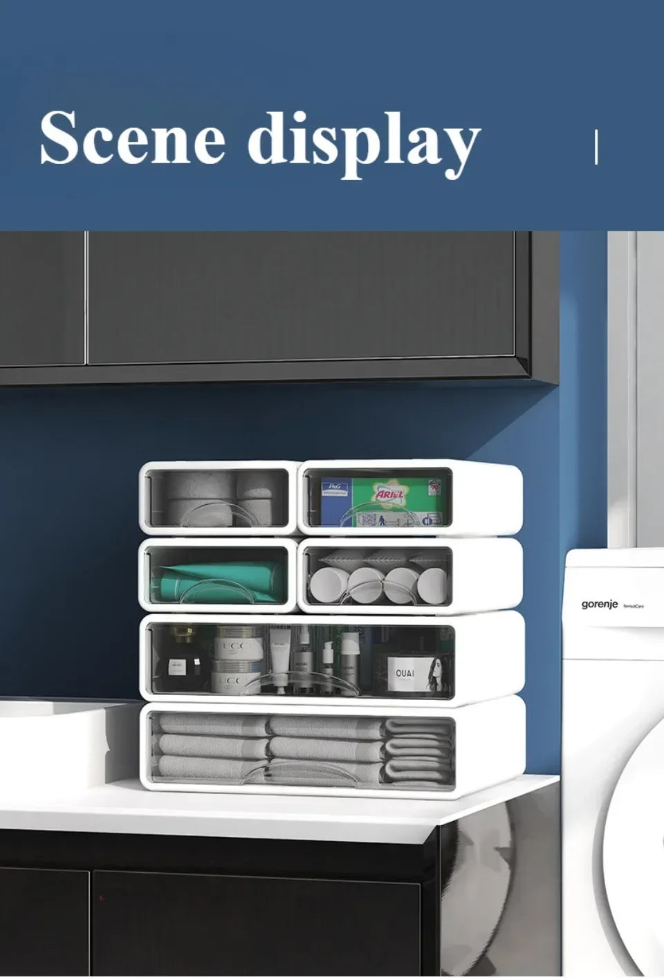 Plastic Box Desktop Organizer Drawer Makeup Storage