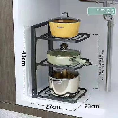 Complete Kitchen Organization System - Stainless Steel Shelves & Multi-Layer Storage Solution