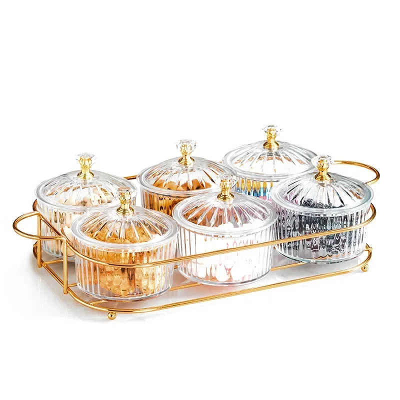 Serving Platter Glasses Bowl With Lid