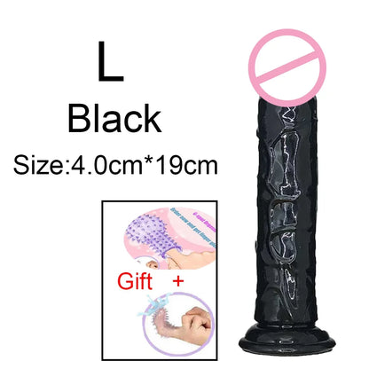 Realistic G-Spot Jelly Dildo Silicone Penis with Suction Cup