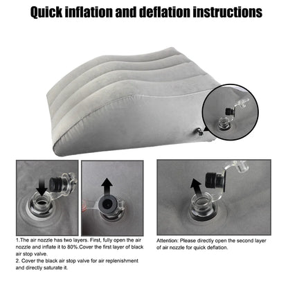 Inflatable Leg Pillow Wedge Pillow Knee Cushion For Travel