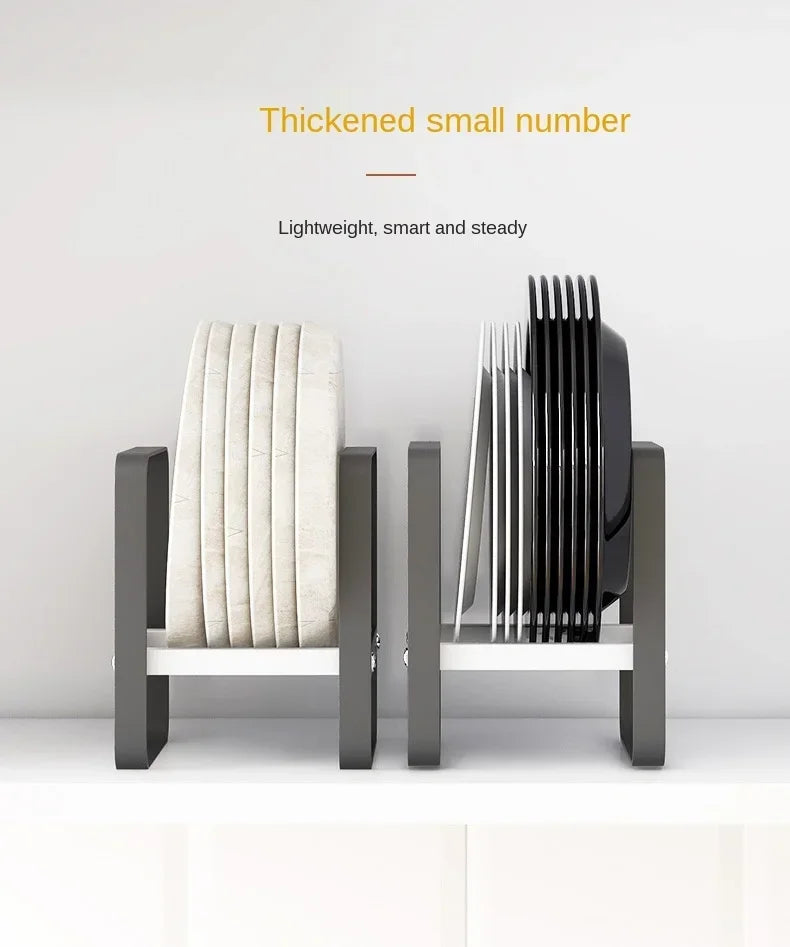 Kitchen Cabinet Plate Organizer - Multi-Function Dish Storage Rack