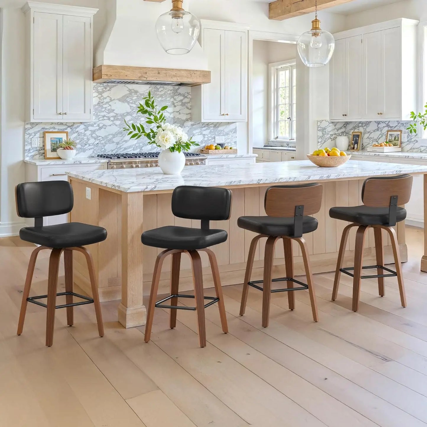 GUANGBAI Swivel Counter Height Bar Stools