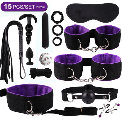 Exotic Bed Bondage Set BDSM Kits Exotic Sex Toys For Adults Games