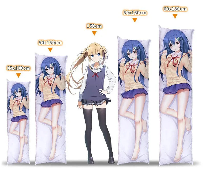 Dakimakura-Anime AI Sleeping Girl, Double-sided Print, Life-Size Body Pillow