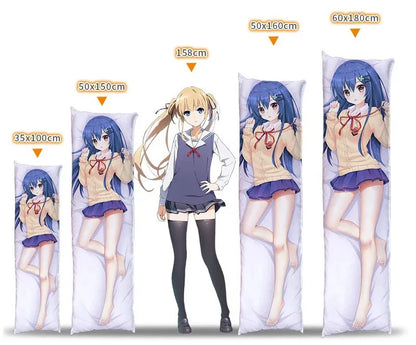 Dakimakura-Anime AI Sleeping Girl, Double-sided Print, Life-Size Body Pillow