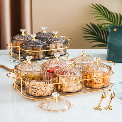 Serving Platter Glasses Bowl With Lid