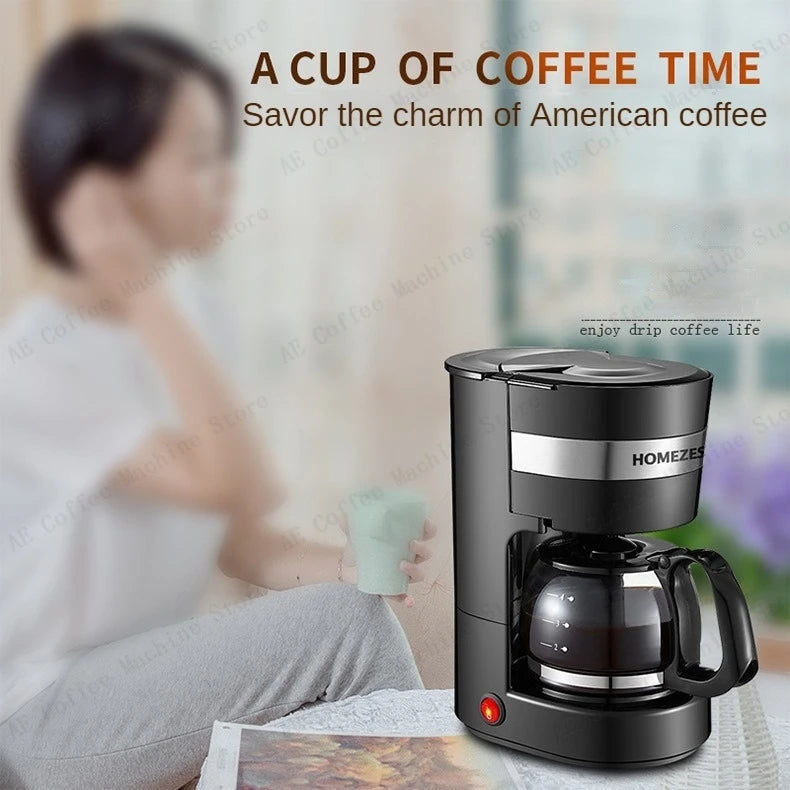 Household Small American Drip Coffee Maker Fully Automatic Tea Maker Portable