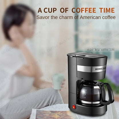 Household Small American Drip Coffee Maker Fully Automatic Tea Maker Portable