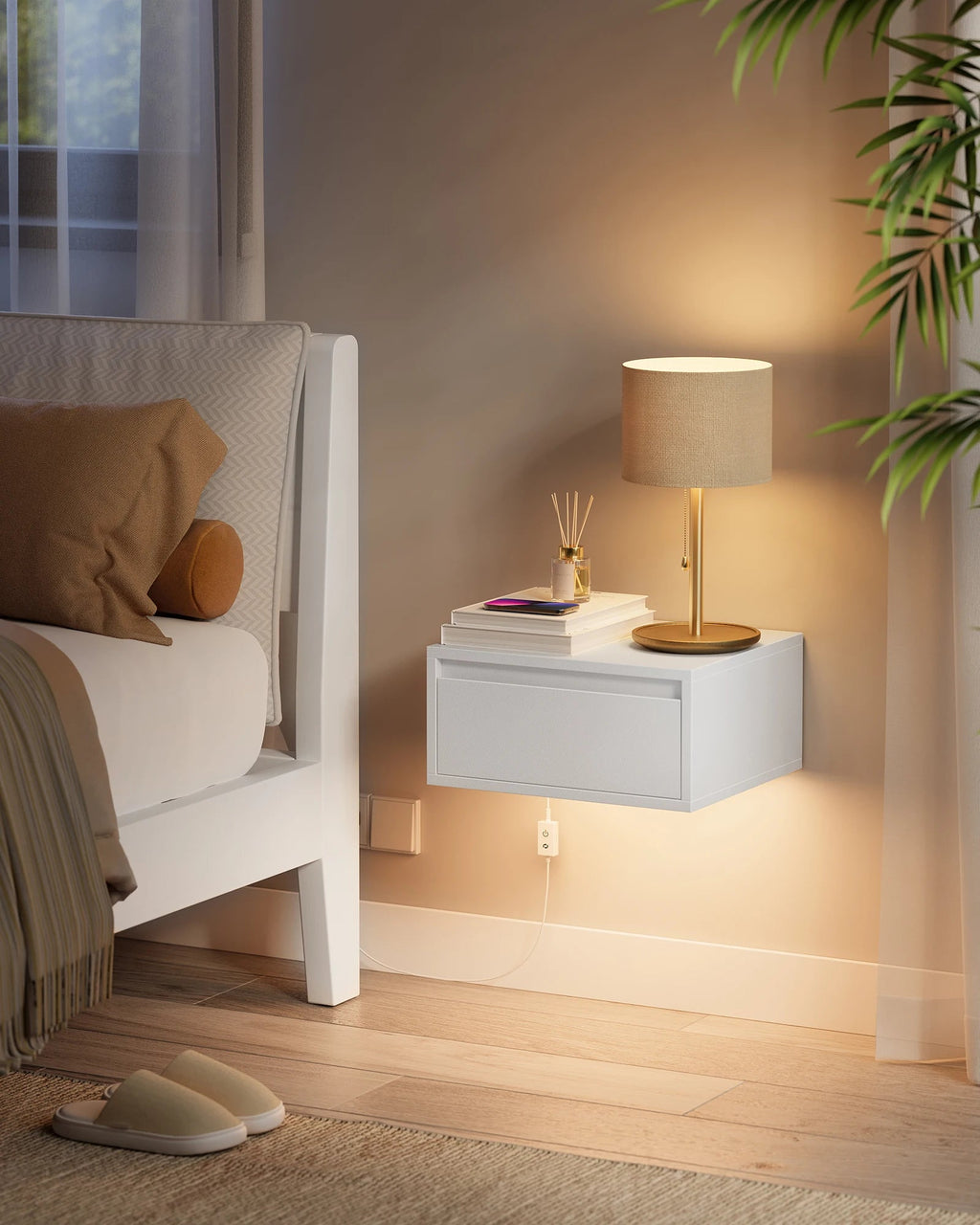 VASAGLE Floating Nightstand Set VASAGLE