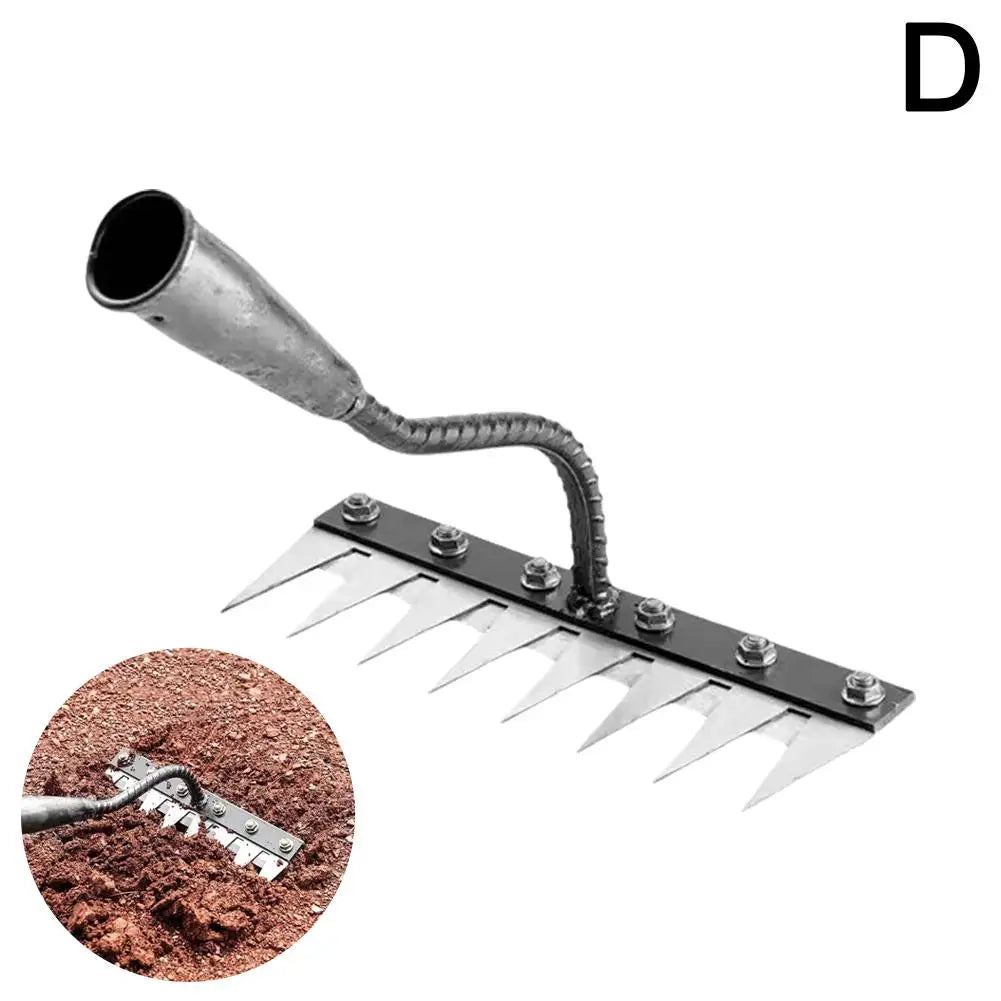 KITPIPI Carbon Steel Garden Rake