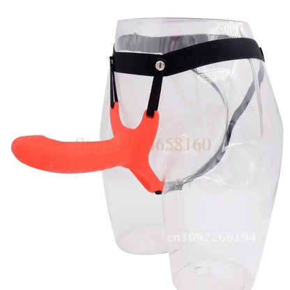 Full Silicone Strappy Hollow Penis Extender Strapon Dildo